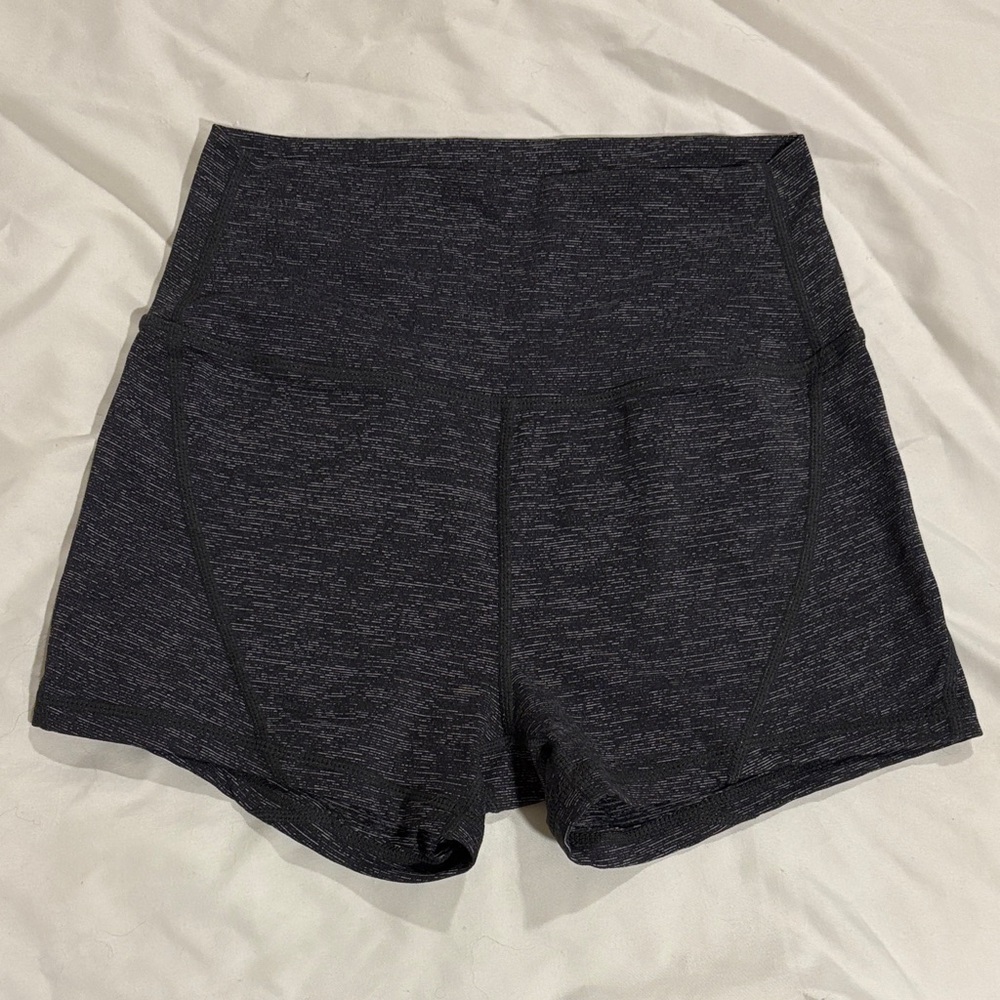 Born Primitive Women's Black Heathered Contoured High Rise Shorts